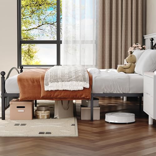 IDEALHOUSE Full Metal Bed Frame with Victorian Headboard, Underbed Storage - image 6