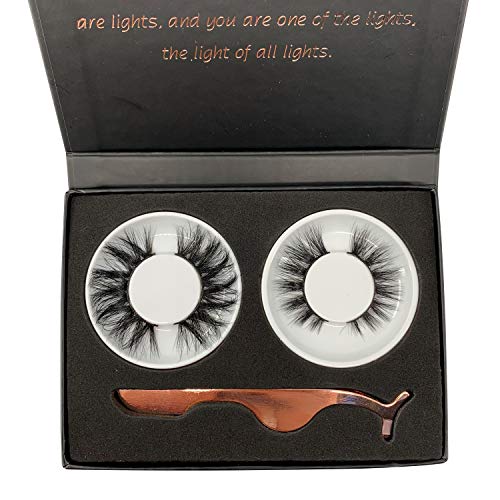 LVMIX Mink Lashes Pack 3D & 4D Volume Mink False Lashes 100% Siberian Cruelty-free with EyeLash Tweezer