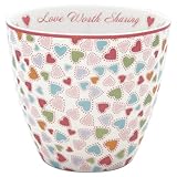Serie: Love GreenGate - Tasse, Latte Cup - Love - Pastel Mix - Porzellan - 300 ml