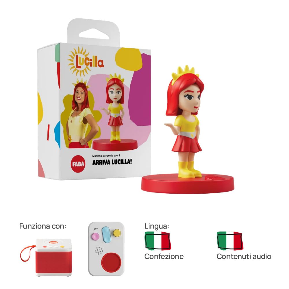 FABA Personaggio Sonoro - Arriva Lucilla! - Musiche, canzoni e suoni per bambini e bambine età 1+ - Ascoltabile con FABA Raccontastorie e FABA+, gioco educativo versione Italiana