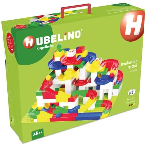 Hubelino 420572 Big Building box Marble run - Compatible with popular bulding block system, 213 pieces, for Ages 4 and Up (Made in Germany) Cover