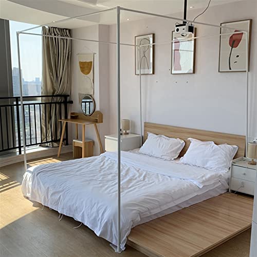 Moustiquaire de lit 2x2,2m avec support robuste en acier inoxydable à 4 coins - 3