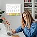 Calendar Whiteboard for Wall, TANKEE 17x13 Inches Whiteboard Calendar Cork Board Combo, Small Magnetic White Board with Wood Framed, Hanging Dry Erase Board for Kitchen Home Office School Planner