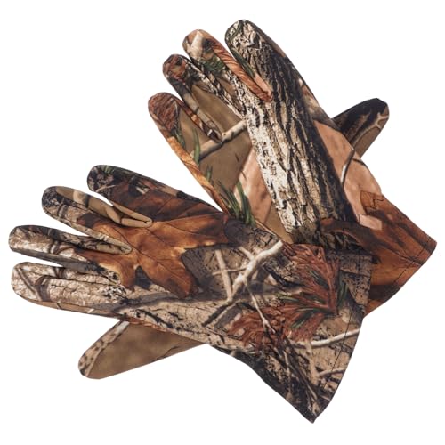 BRIGHTFUFU Winter Hunting Gloves for Men Insulated Fleece Lining Camouflage Outdoor Gloves for Cold Weather Activities for Skiing Snowboarding and Fishing