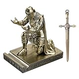 [Cadeau chevalier] : ce porte-stylo chevalier de la garde du roi pour bureau avec une forme fantastique, est superbe sur la décoration de bureau pour vous. Parfait comme prix d'entreprise, cadeau d'anniversaire, de Noël, de Nouvel An et autres. Convient pour les bureaux, les salles d'étude, le salon, etc.