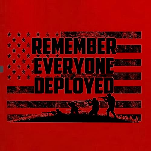 RED Friday US Military Shirt Remember Everyone Deployed Flag American Pride Men's T-Shirt3