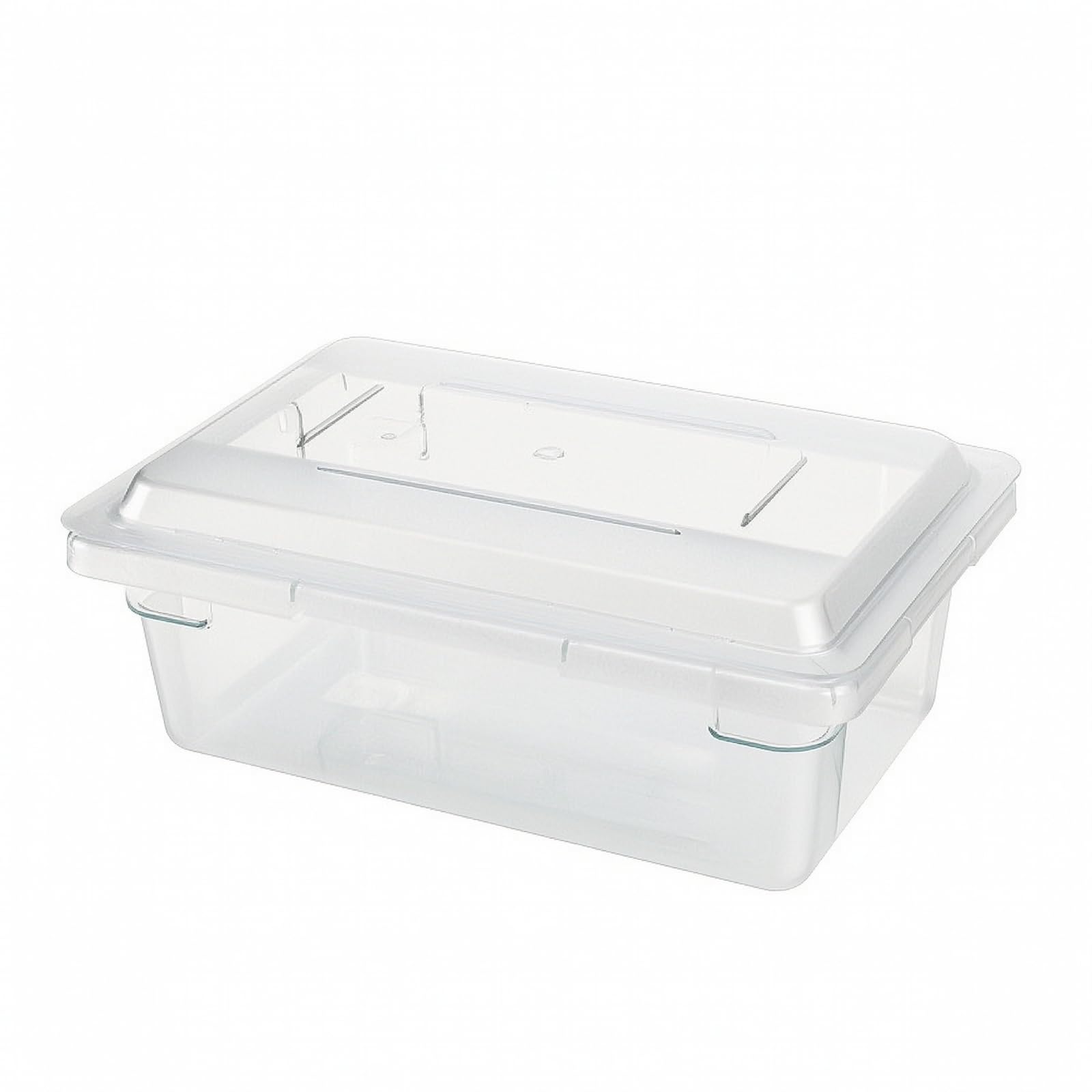 Contenitore Alimentare Trasparente Resistente Contenitore Impilabile con Coperchio Spesso Scatola di Plastica con, 44.5cm X 30.2cm X 15cm, Contenitore Rettangolare Piccolo Basso