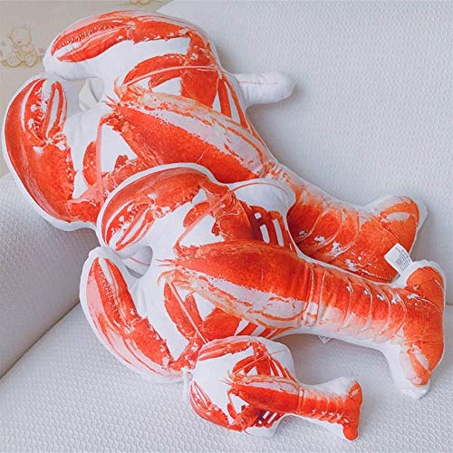 NOBRAND Playful Pillow Creative Plush Toy Personality Simulation Animal Pillow Vivid Fashion Stuffed Toys Removable Washable Cushion Gift Pillows (Color : Lobster, Size : M)
