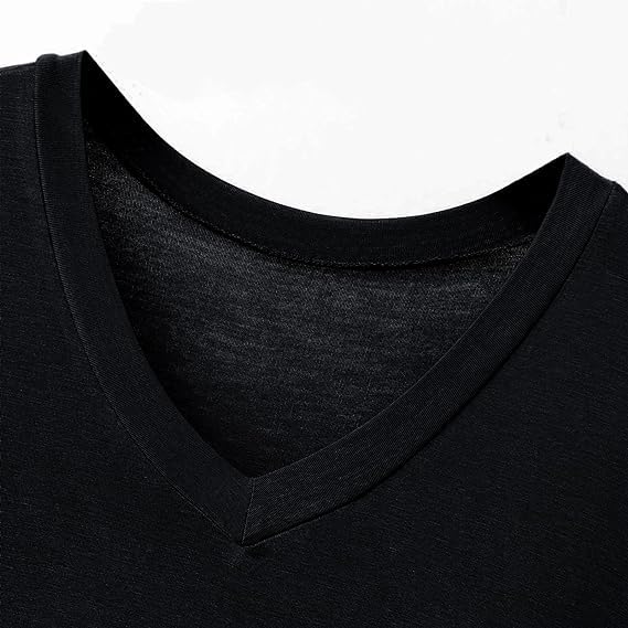 ZEEREE Men Nightshirts Viscose Night Sleep Shirts Comfy Short Sleeve V Neck Nightgown Robe Sleep Gowns Nightwear for Sleeping4