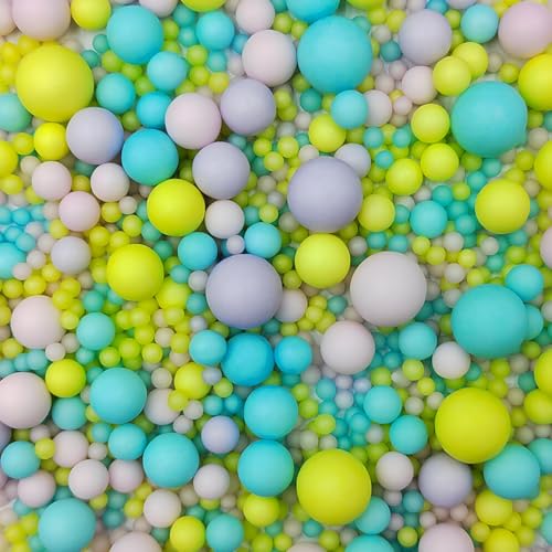 Image of Edible Pastel Sugar Pearls Candy Sprinkles 120G / 4.23Ounce Baking Cake Sprinkles Cupcake and Cake Topper Cookie Decorations Wedding Party Valentines Halloween Christmas Supplies