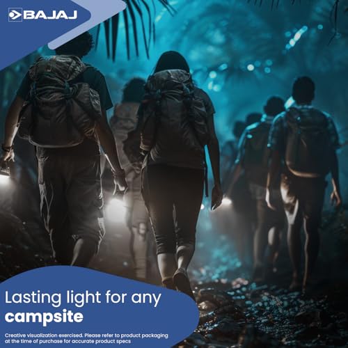 Image of Bajaj Travellesta 3W Duo RC LED Torch | Dual Lighting Mode | USB C-Type Charging | 6 Months - Warranty (Pack of 1, White and Blue)