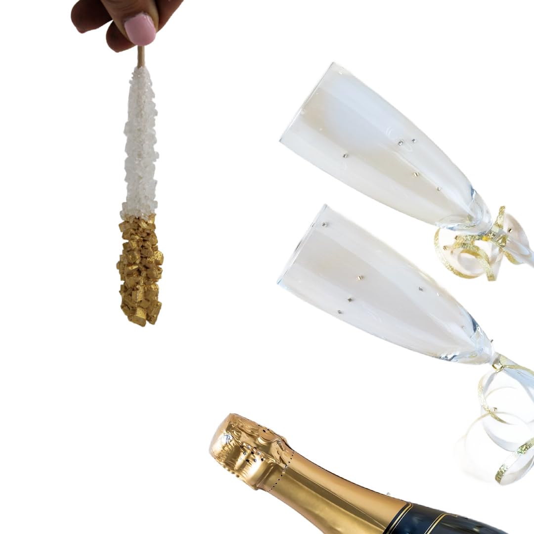 Rock Candy Sticks Blanco-Oro 48x14g