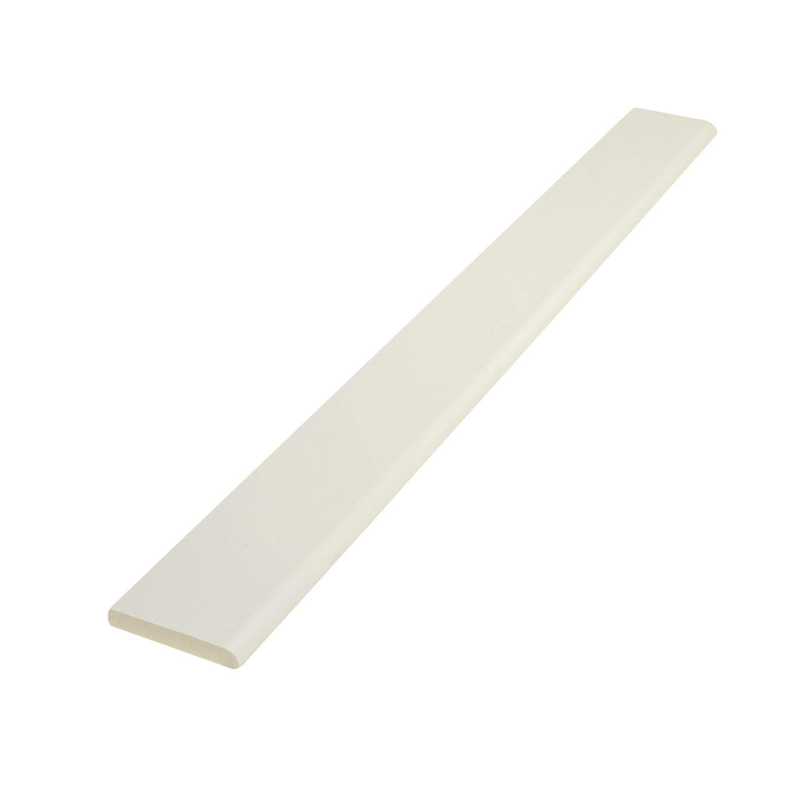 Pencil Round Architrave uPVC Plastic Finishing Trim Moulding (2.5m) - 45mm, White