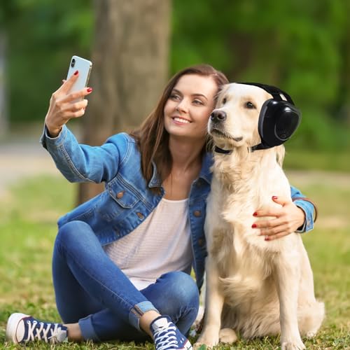 KOPBTBOY Ohrenschützer für Hunde, Gehörschutz für Hunde, Einstellbar Hunde Geräuschreduzierung Ohrenschützer, Schalldämmung und Geräuschreduzierung Gehörschutz für Hunde(Rosa, S)