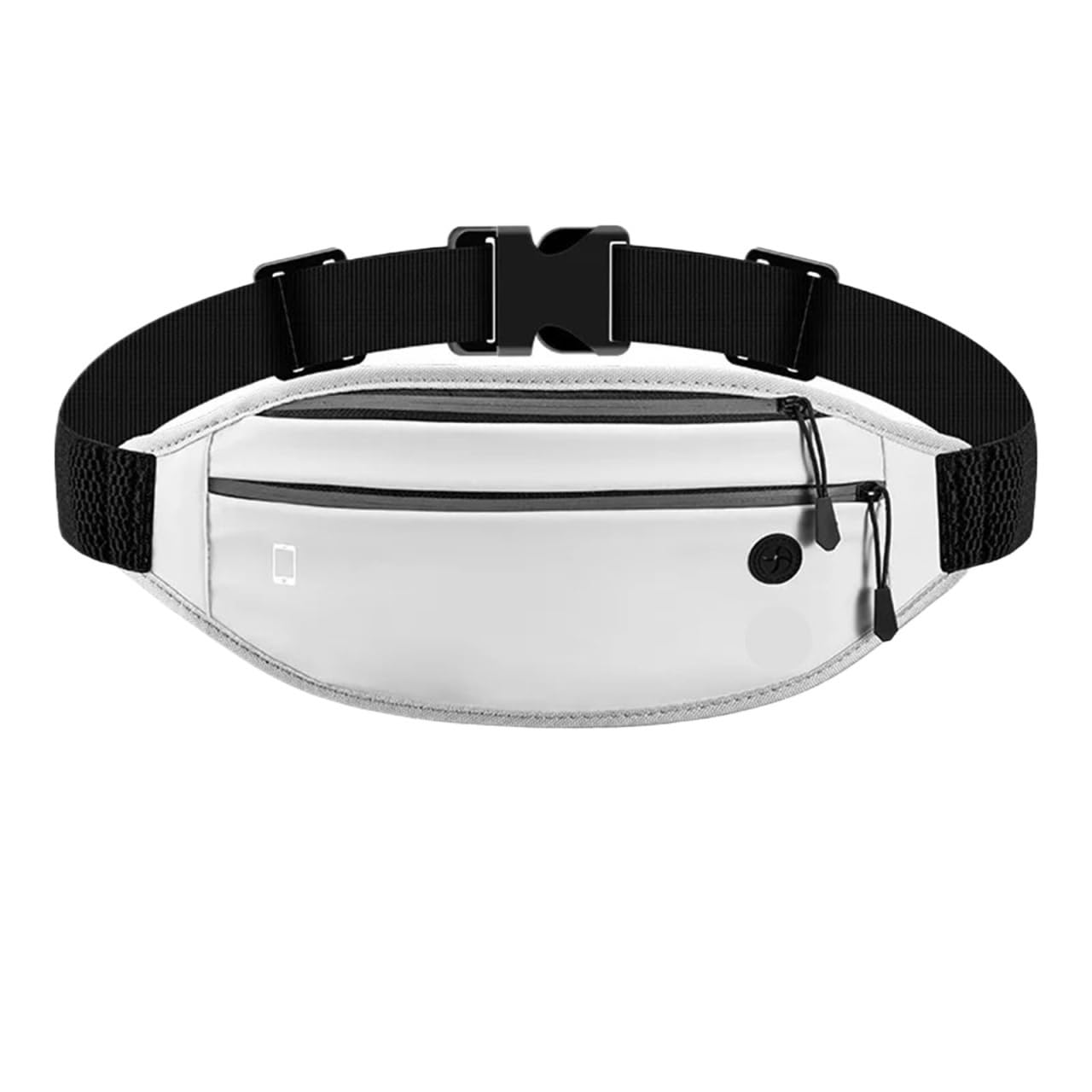 Riñonera Profesional for Correr for Hombre y Mujer, Bolsa Invisible Impermeable for teléfono móvil, Bolsas Deportivas for Gimnasio, cinturón for Ba para Walking, Deporte(White)