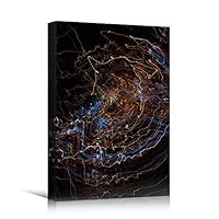 Canvas Wall Art Organic Arrangement Abstract Colorful Contemporary Hallway Mixed Media Multicolor Patterns - 12x18 inches