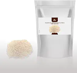 Flocos de Arroz Oner 500g Sem Glúten Sem Açúcar e Crocantes para Café da Manhã Lanches Receitas Fit Leves Saudáveis e Versáteis Perfeitos para Dietas sem Glúten e com Baixa Ingestão de Açúcar