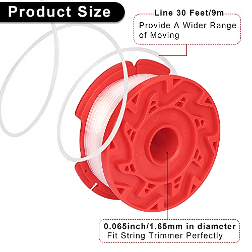 Image of CMZST0653 8pcs String Trimmer Spool Line(0.065 inch,30Ft) with Cap Head, Compatible with Craftsman CMCST900,CMESTA900,CMESTE920,CMZST98020,CMCST915,CMEST913,CMZST120SC (CMZST0653-8pcs)