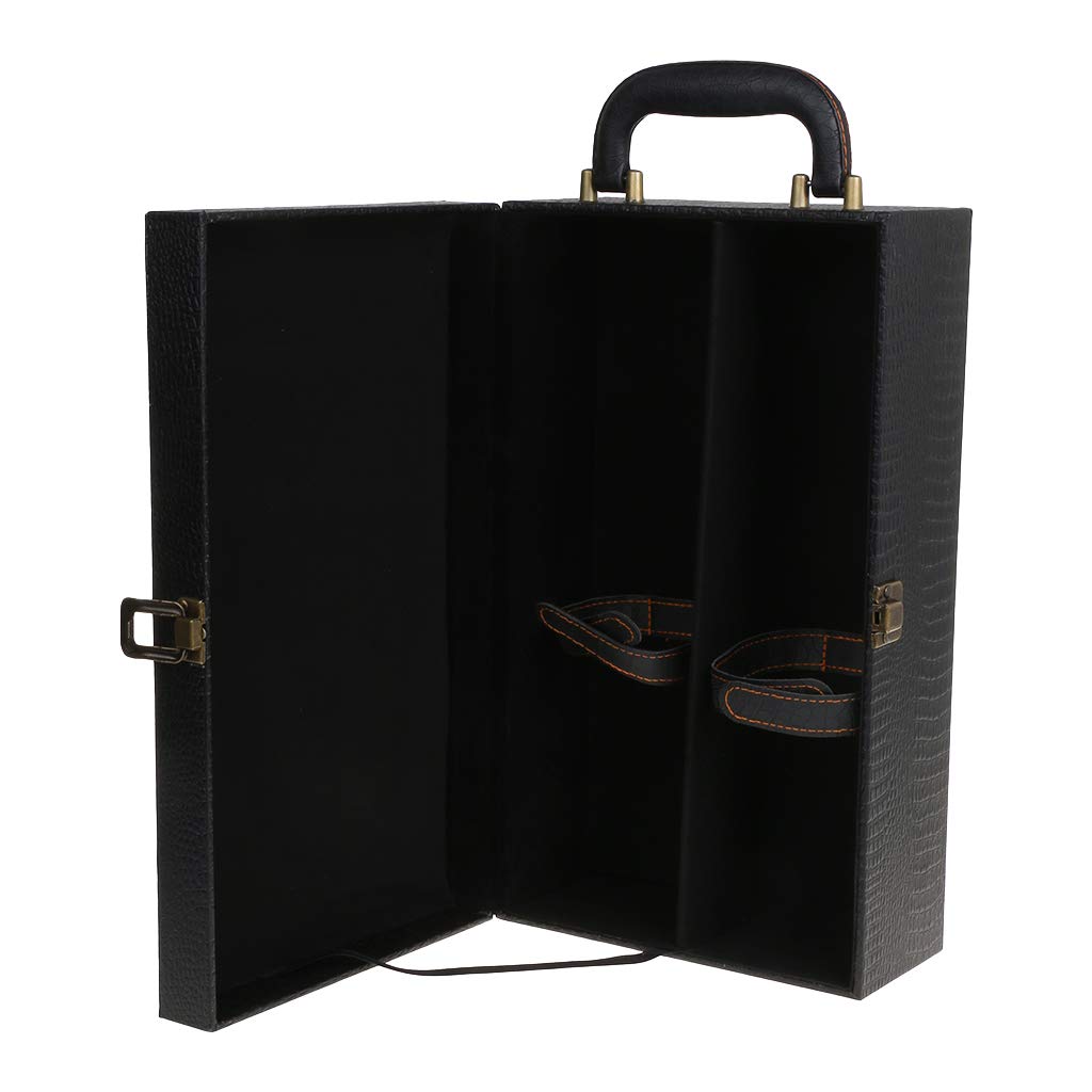 boîte de Bouteille de vin en Cuir Sac de Luxe 2 vin Rouge Champagne fourre-Tout poignée de Transport étui de Voyage Organisateur Cadeau
