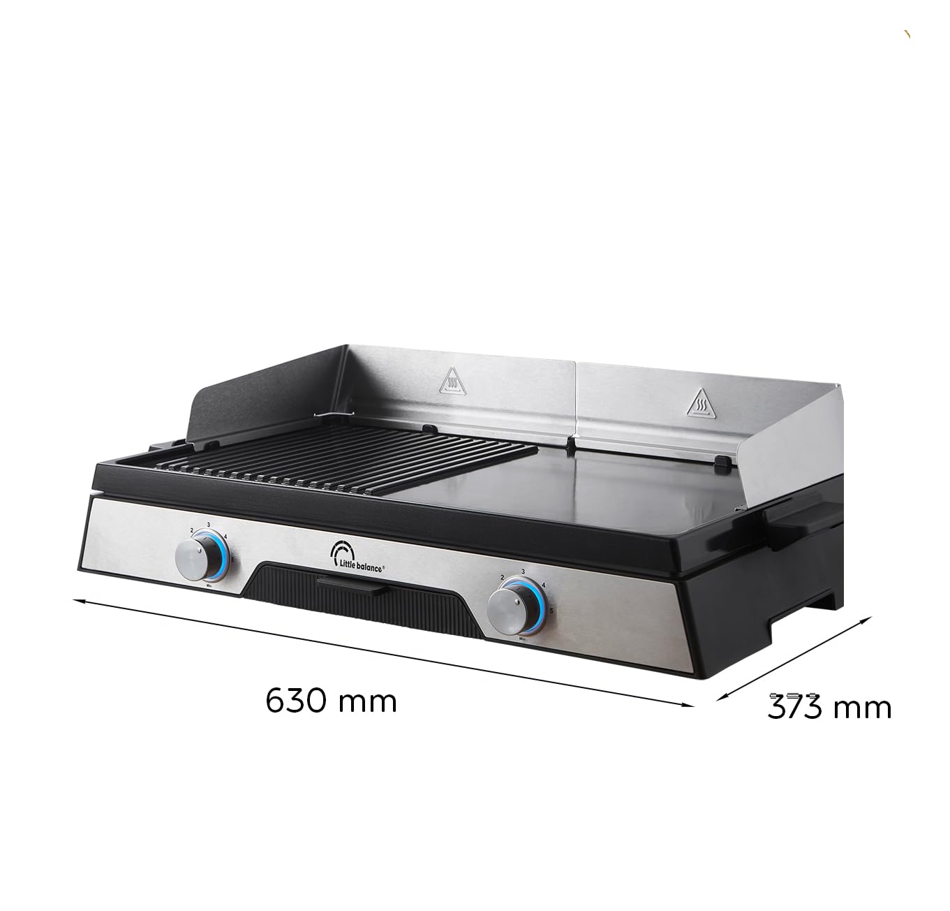 Plancha électrique - LITTLE BALANCE - 8735 - Innov 2200 - Microcéramique sans PFAS, Noir/Inox