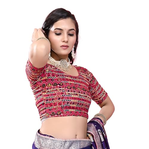 Image of Colorful Street Cotton Stretchable Round Neck Printed Blouse