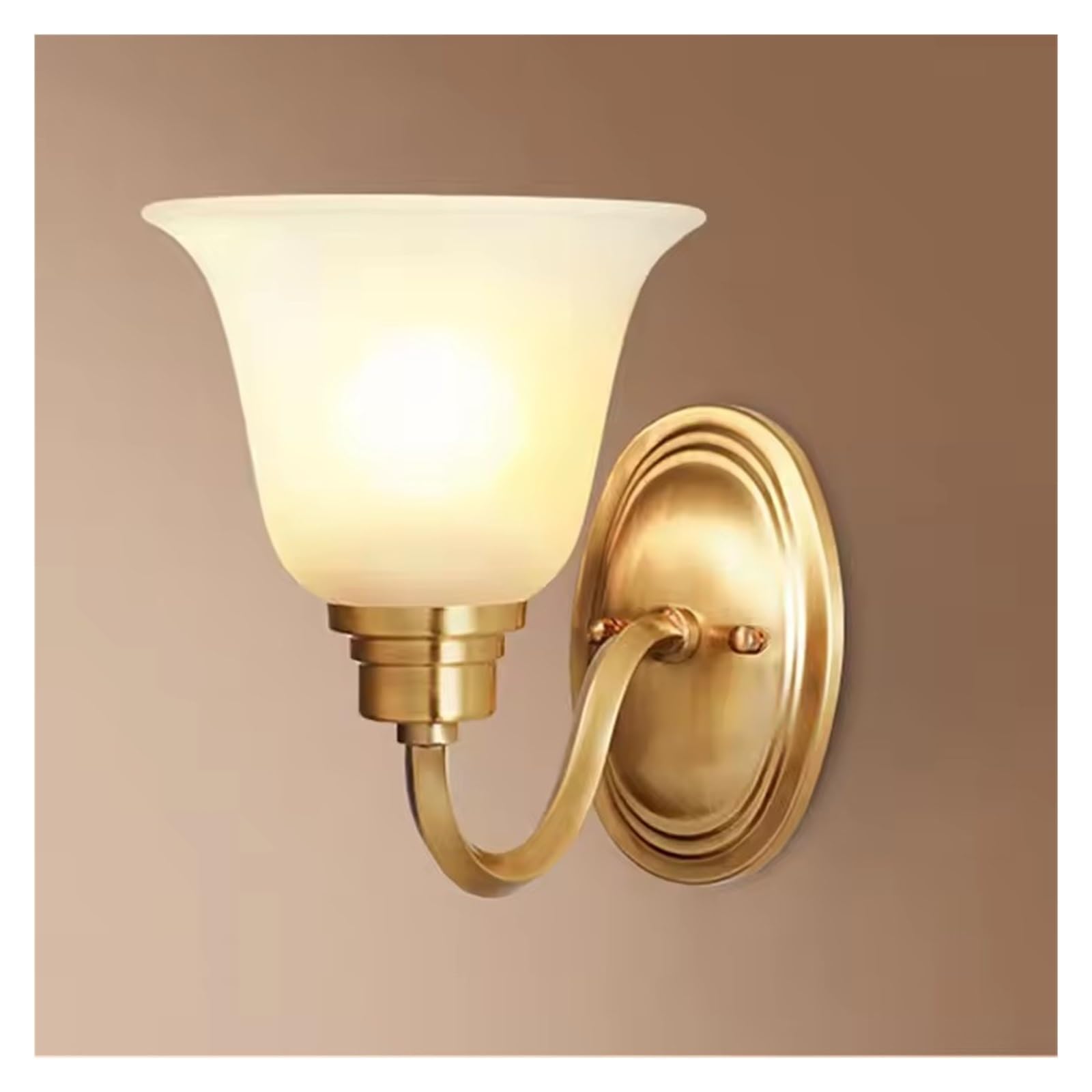 ASerZenith American Full Copper Wall Lamp Bedroom Bedside Mirror Front Creative Minimalist Bathroom Aisle Corridor Entrance Decoration Lamp
