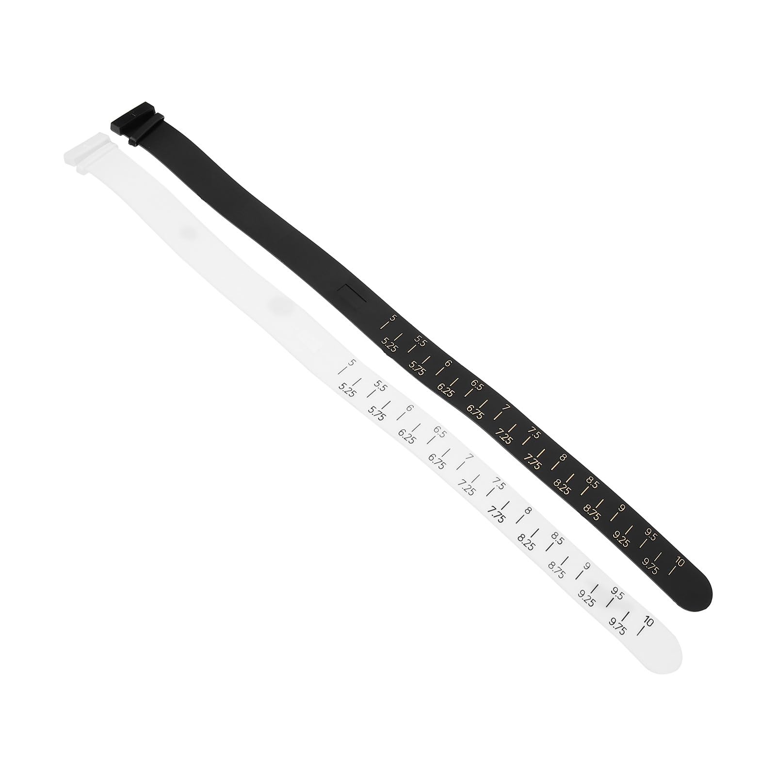 2pcs Wrist Measuring Tool Bracelet Sizer Gauge Ring Size Measuring Bands Black and White for Jewelry Making and Bangle Wrist Measurement