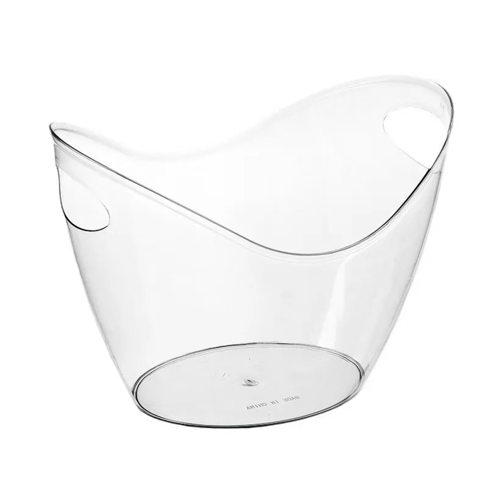 Ldifnnsi 1Pcs 4L Clear Ice Bucket Wine Beer Chiller