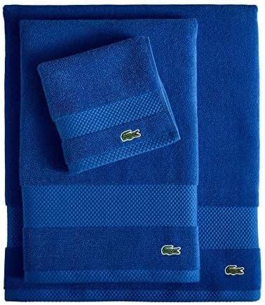Miniatura 2 de Lacoste Heritage - Tapete para la ducha de algodón Supima, azul surf, 21 x 31 pulgadas