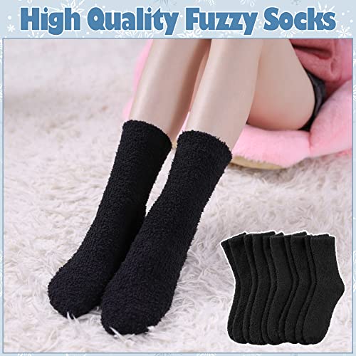 Image of LANLEO 5 /6 Pairs Womens Super Soft Fuzzy Plush Warm Winter Home Sleeping Slipper Socks