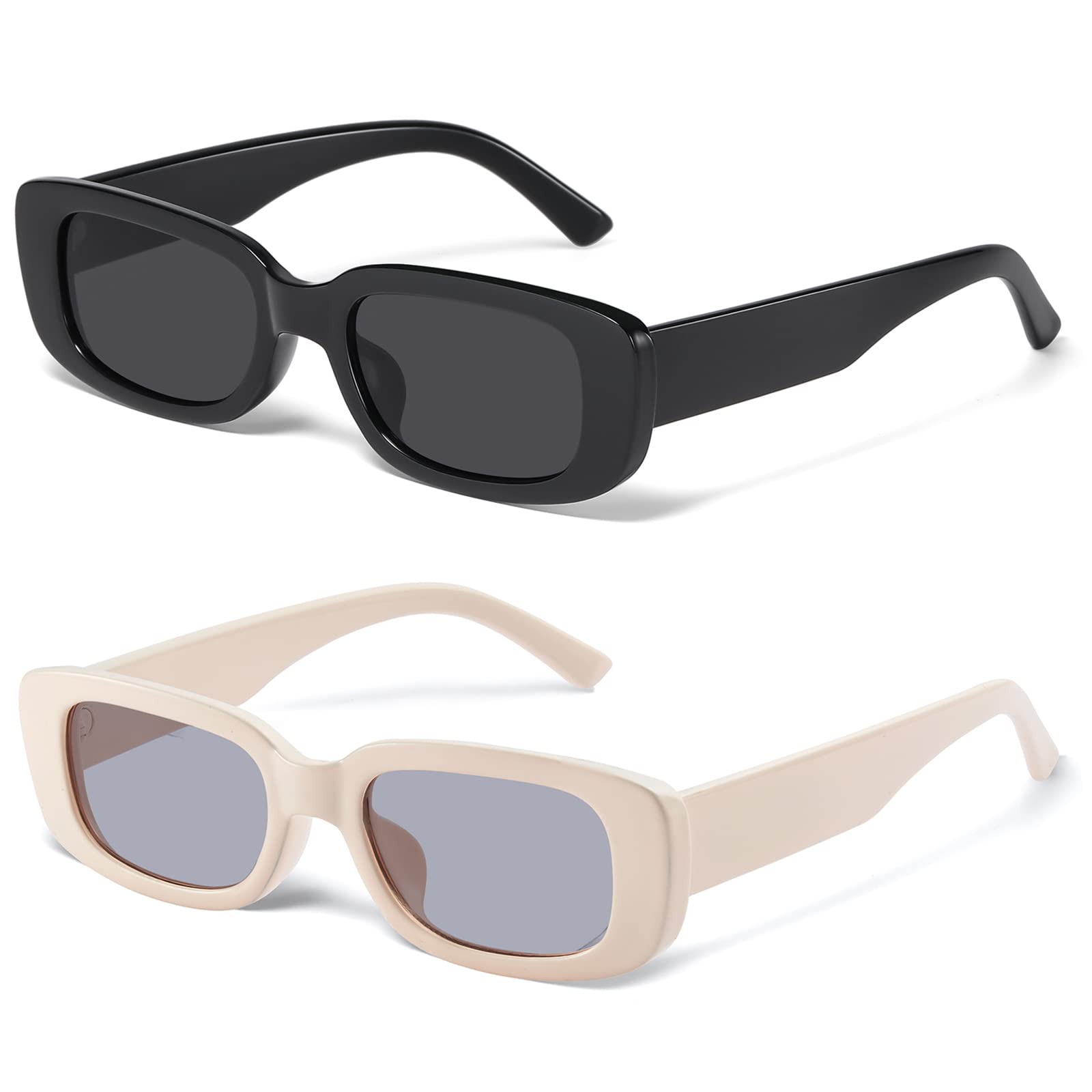 JASPIN Rectangle Sunglasses for Women Men Y2k Sun Glasses UV Protection