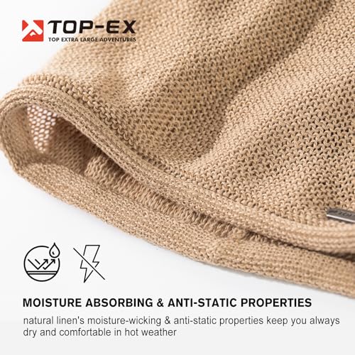 Image of TOP-EX L /XL /XXL 100% Linen Beanie Summer Cooling Organic Eco-Friendly Fashion
