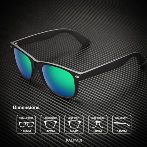 Image of KALIYADI Polarized Sunglasses for Men and Women Matte Finish Sun glasses Color Mirror Lens UV Blocking (3 Pack)