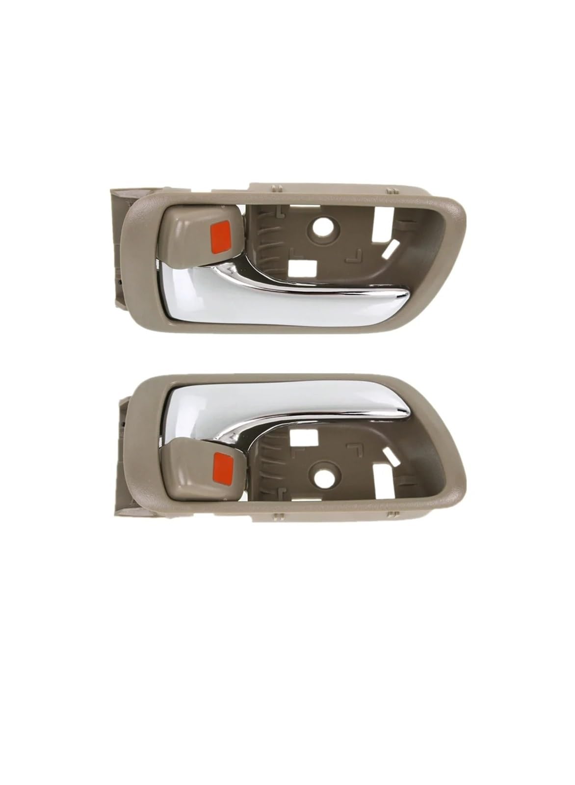 Hljnlvbn Beige Lh And Rh 2Pcs Door Handle For Toyota For Camry 2002 2003 2006 Interior Door Handle Front Or Rear Chrome No Inner Lid