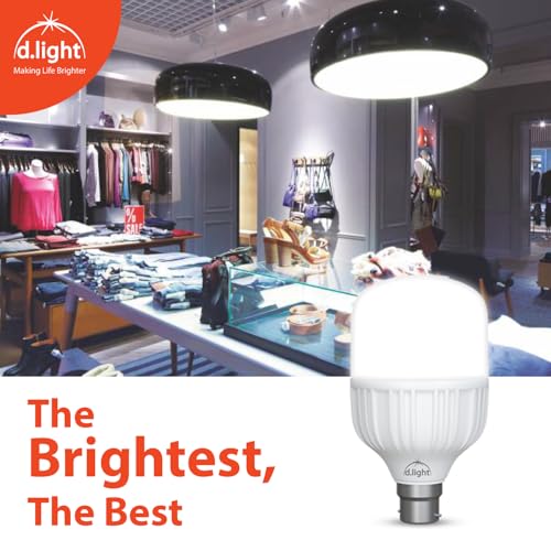 Image of d.light 50W LED Bulb Color for Home & Office have B22 LED Bulb Base with High Voltage Protection and Eco Friendly Energy Efficient, Pack of 1