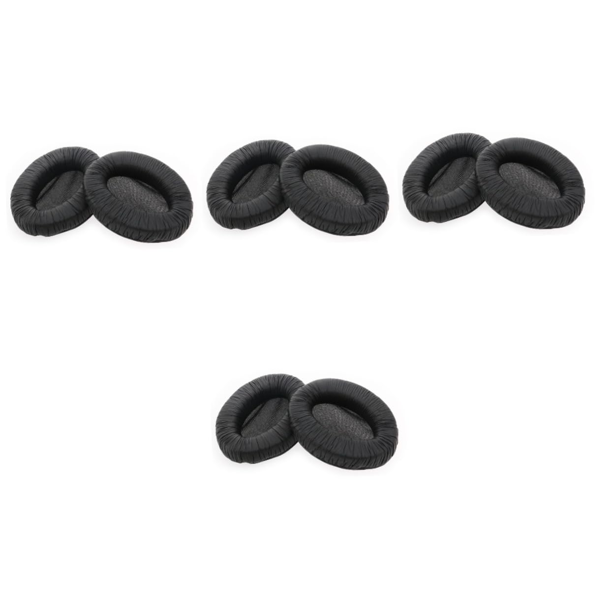 OSALADI 4pezzi Cuscinetti Di Ricambio Per Cuffie Pro Di Orecchiette Pu e Nera Comfort Eccellente e Miglioramento Del Suono Bass