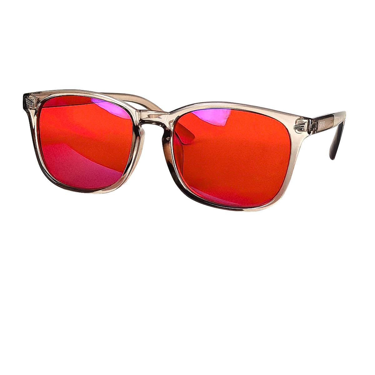 SHINU Blue and Green Wavelength Blocking Glasses Disruptive Light Blocking Glasses Red Lens Eliminate Eye Strain 068RD