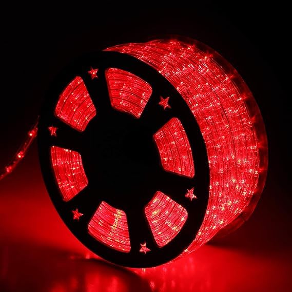 Omfoo 40 Meter Red Rope Lights Outdoor, LED Strip Lights Outdoor Waterproof Decorative Lighting for Indoor/Outdoor, Deck, Eaves, Backyards Garden, Landscape Decoration (40 Meter Rope Light Red) (B0DH2CKP4G) Amazon Price History, Amazon Price Tracker
