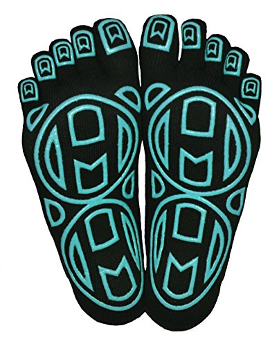 Image of Mato & Hash 5-Toe Exercise Barefoot Feel Yoga Socks With Full Grip