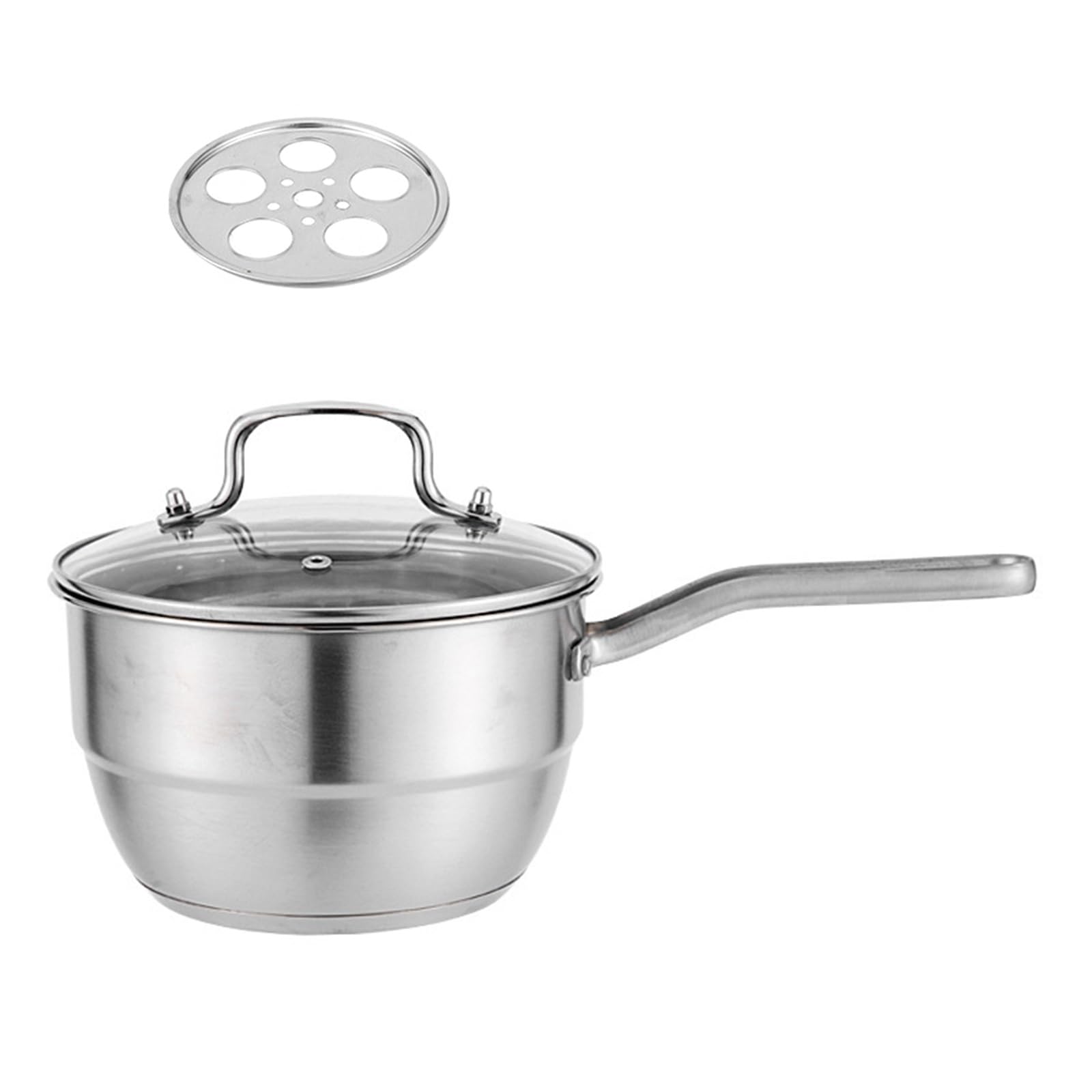 Kalttoy Food Grade Stainless Steel Double Layer Milk Cooker with Thickened Base Saucepan Steamer Pots for Even Heating Stainless Steel Cooking Pots