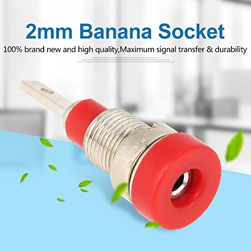 TOPINCN 5Pcs Panel Mount Banana Socket Mixed Color Banana Socket 2.0Mm Jack for Panel Mounting Test Probes Connectors Stackable Wire Solder Multimeter - Image 4