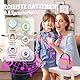 Dislocati Karaoke Maschine Kinder mit 2 Karaoke Mikrofon Bluetooth, Mädchen Geschenke Spielzeug für 3-12 Jahre, Tragbarer Lautsprecher mit LED-Lichtern, Ideal für Familienfeiern und Freundestreffen