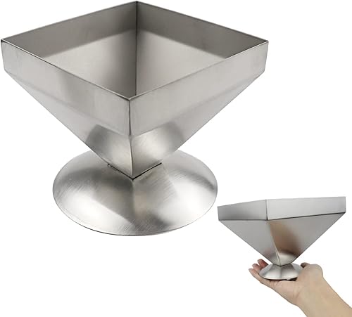 DOERDO Molde piramidal de acero inoxidable para tartas, molde de comida con forma de carne, molde de comida piramidal, moldeador de arroz para el