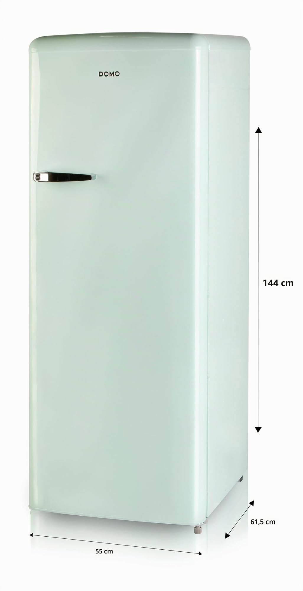 DOMO Frigorifero Mono Porta Retro' Vintage Anni 50 DO91701R Verde Menta CL. D