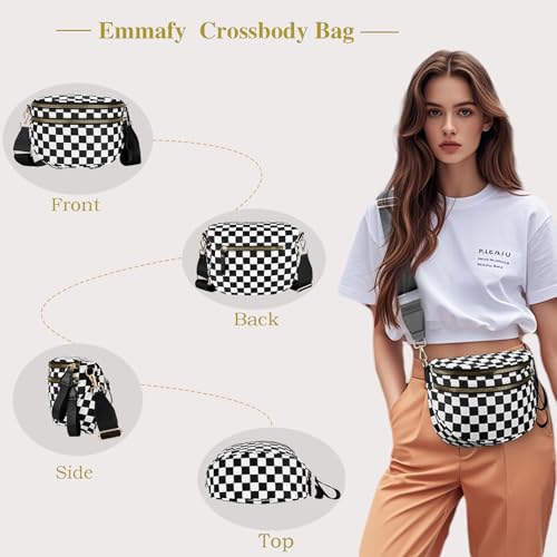 Crossbody Bags For Women,Waterproof Oxford Bum Bag with Adjustable Strap,Large Capacity Travel Purse4