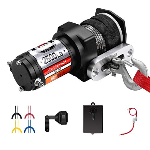 ZEAK 2500 lb. Advanced Off-Road 12V DC ATV/UTV Electric Winch, Synthetic Rope