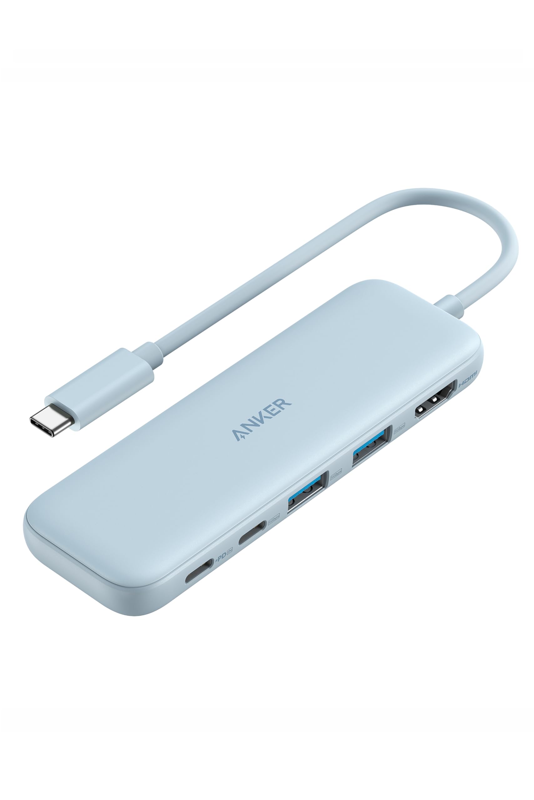 Amazon | Anker 332 USB-C ハブ (5-in-1) ブルー 100W USB PD対応 4K