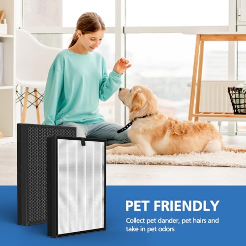 400 Air Purifier Replacement Filter Compatible with Puro 400 Air Purifier, 3-in-1 with Activated Carbon Filter Attach Pet Dander Smoke Pollen Dust, 2 Pack by ShufudeJa - Image 7