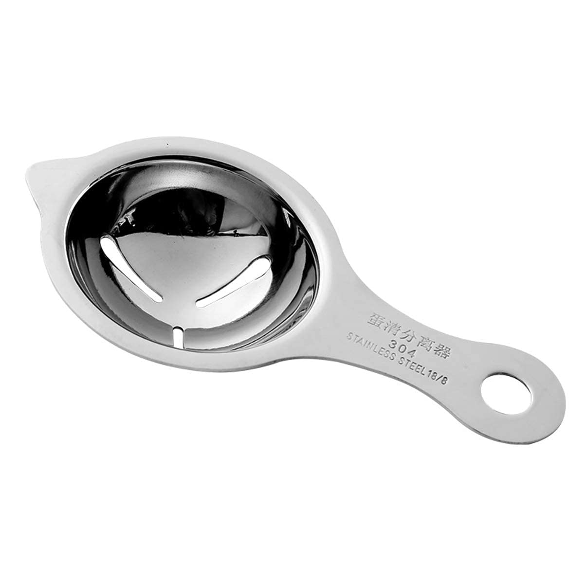 Egg,Premium 304 Stainless Steel Egg Yolk Separator, Dishwasher Safe Egg White Separator, Professional Egg Separator Tool for Baking Cake, Egg Custards, Mayonnaise and More(Silver) Pack of -1