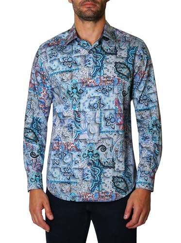 Robert Graham Men's Webbs Long Sleeve Woven Button Down Shirt